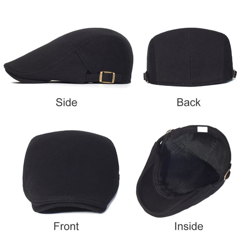 Cotton Adjustable Newsboy Caps Men Woman Casual