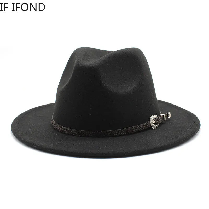 British Style Felt Jazz Fedora Hat 59-61CM