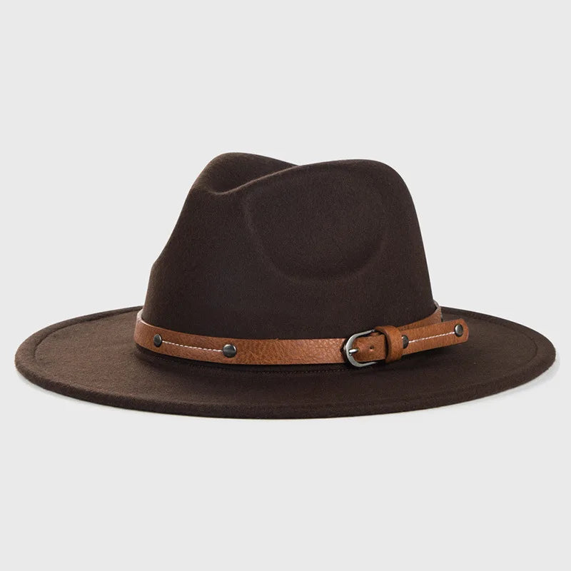 Fashion Wool Fedora Hat Men Autumn Winter