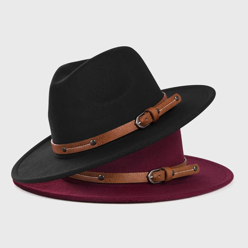 Fashion Wool Fedora Hat Men Autumn Winter