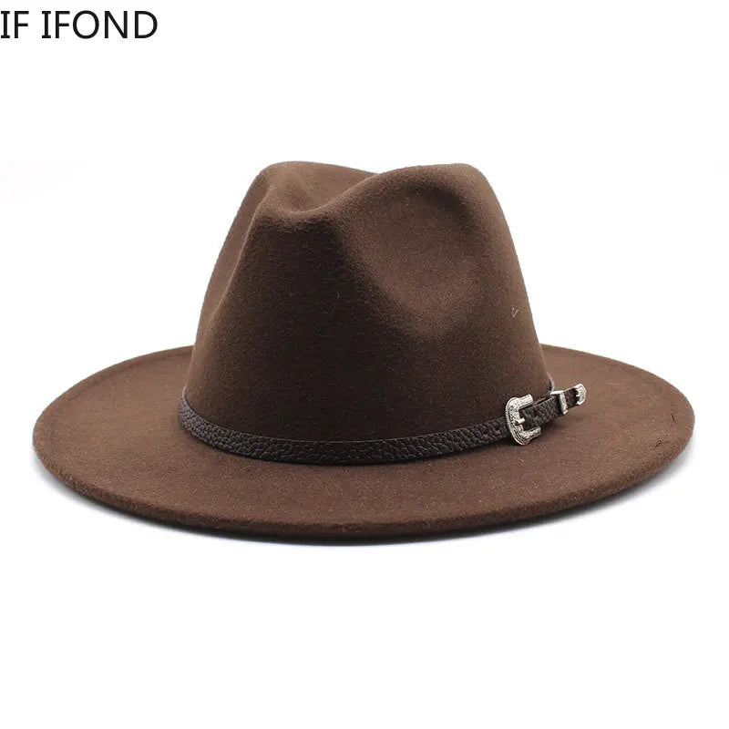 British Style Felt Jazz Fedora Hat 59-61CM